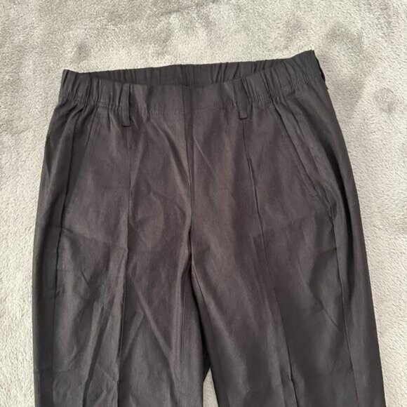 NWT J. Jill Black Linen Stretch Pull On Crop Pants Women's XS - Picture 2 of 7